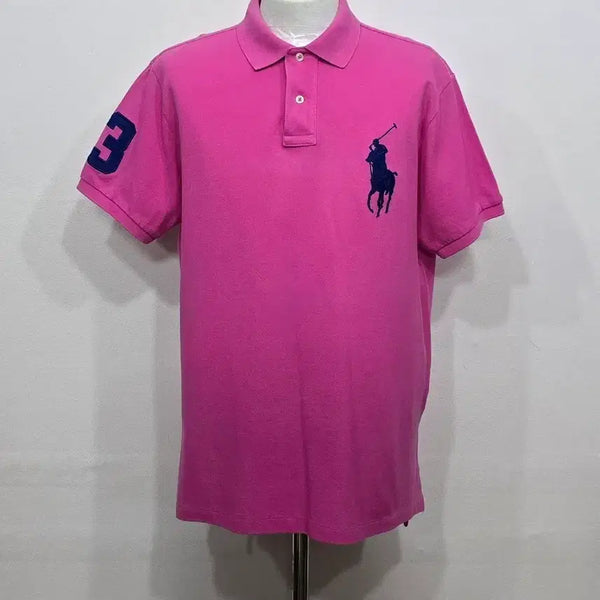 [BUNJANG] Polo Ralph Lauren Pink Big Pony Short Sleeve Polo Shirt L/105 / [105] 폴로 랄프로렌 핑크 빅포니 반팔 카라티