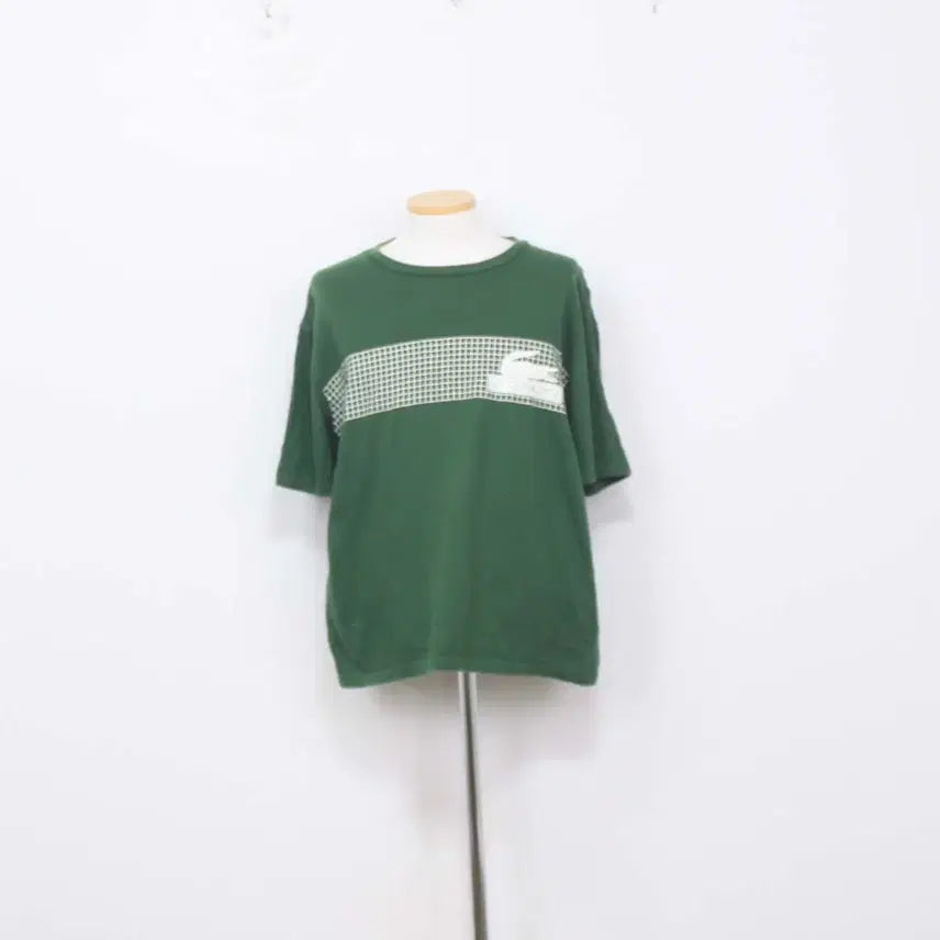 [BUNJANG] LACOSTE Men's Khaki Lightweight Cotton Short Sleeve Crewneck T-Shirt Size 5 (105) / [정품] 라코스테(LACOSTE) 남성 카키 경량 면 반팔 라운드티 5(105)사이즈 정인샵