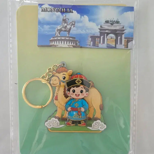 [BUNJANG] Mongolian Genghis Khan Horse Rider Magnet & Traditional Camel Keychain Set / 몽골 징기스칸 마상 마그넷자석과 전통 낙타 키링