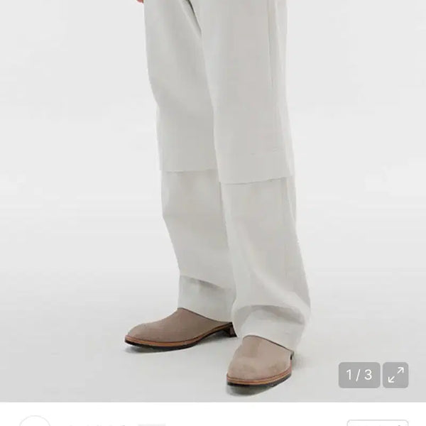[BUNJANG] FABREGAS Low Flying Pigment Semi Wide Pants (Ivory) / 파브래가 로우 플라잉 피그먼트 세미 와이드 팬츠 (아이보리)