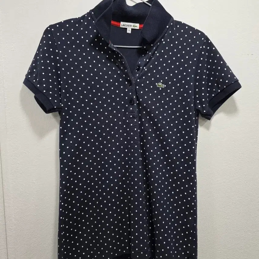 [BUNJANG] Lacoste Polka Dot Short Sleeve Polo Shirt / 라코스테 도트 pk반팔