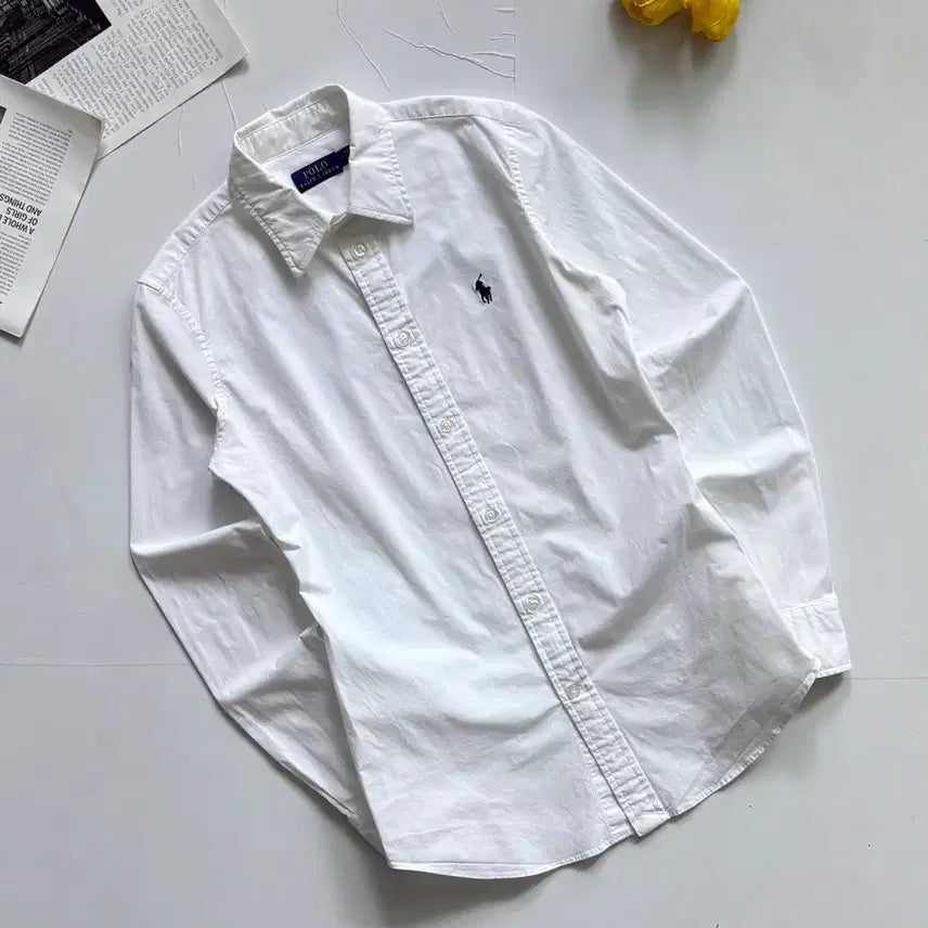 [BUNJANG] Polo Ralph Lauren Women's White Cotton Shirt - Size 4 (XS) / Polo 폴로랄프로렌 여성용 화이트 코튼 셔츠