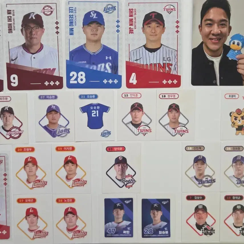 [BUNJANG] KBO Dugout Magazine Bibimyeon Stickers / KBO 띠부씰 팔도비빔면 더그아웃매거진 키움 삼성 LG 롯데 기아 SSG 두산 NC KT