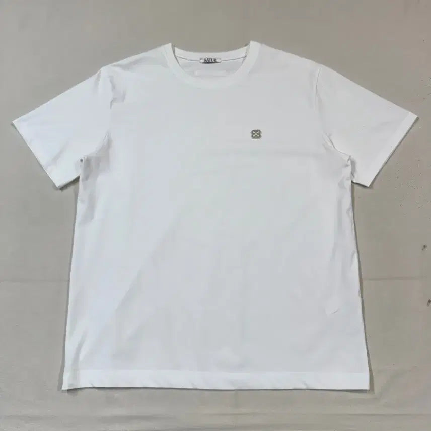 [BUNJANG] SATUR White Short Sleeve T-Shirt XL / XL) 세터 SATUR 화이트 반팔 티셔츠