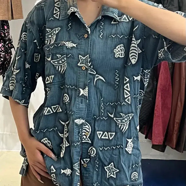 [BUNJANG] Just Jeans Hawaiian Shirt / Just jeans 하와이안 셔츠