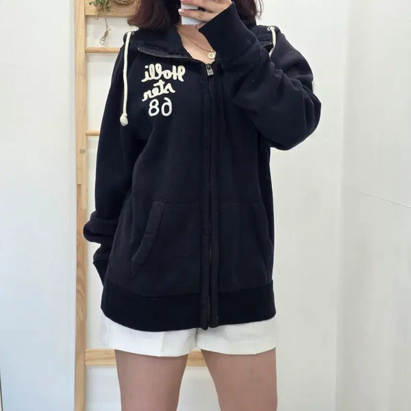[BUNJANG] Hollister Navy Hooded Zip-Up Jacket L / [프립]L/홀리스터 후드집업 네이비