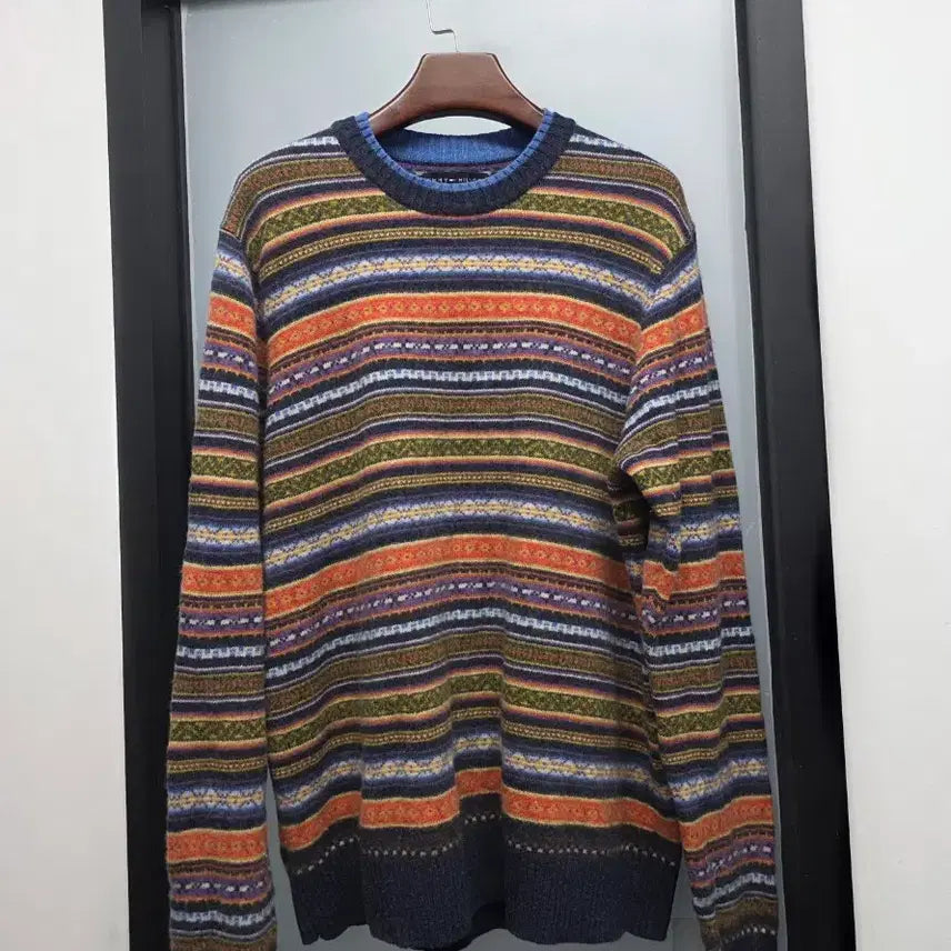 [BUNJANG] Tommy Hilfiger Lambswool Angora Blend Pattern Knit Sweater L / 타미힐피거 램스울 앙고라 패턴니트 L
