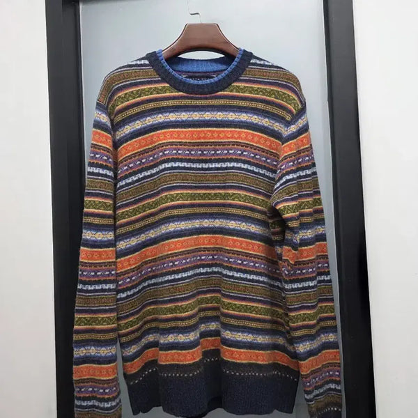 [BUNJANG] Tommy Hilfiger Lambswool Angora Blend Pattern Knit Sweater L / 타미힐피거 램스울 앙고라 패턴니트 L
