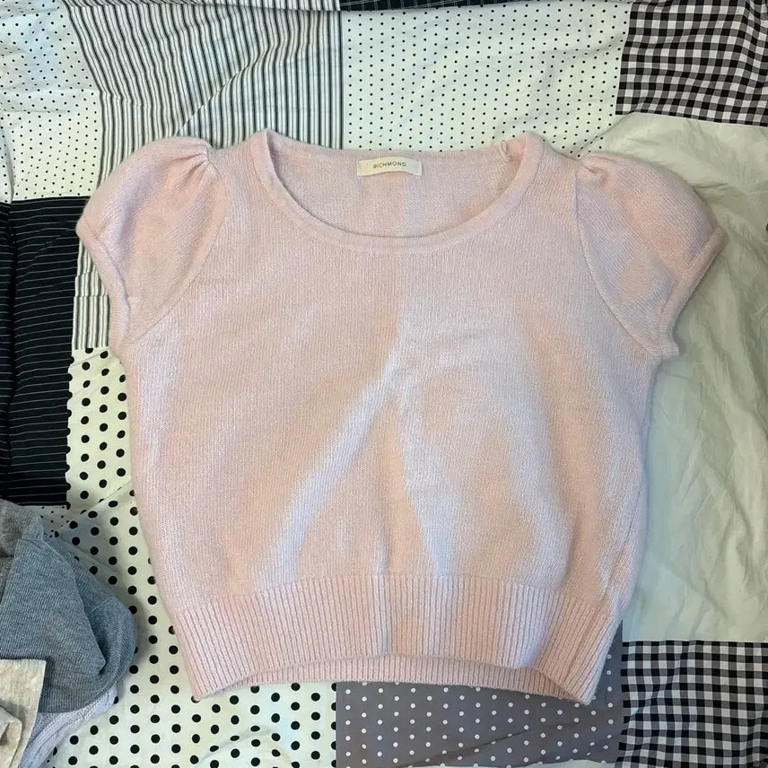 [BUNJANG] Women's Short Sleeve Knit Top / 옷장정리 여자 반팔 니트