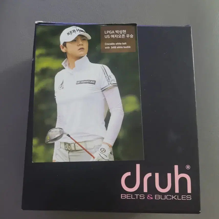 [BUNJANG] Dru Crocodile Leather Belt with Additional Buckle - Sung Hyun Park US Women's Open Commemorative Edition / 드루 벨트 & 추가 버클 박성현 US 여자오픈 우승 기념 악어 가죽 벨트