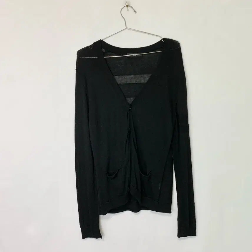 [BUNJANG] Code:Combine Men's See-through Summer Long-Sleeve Cardigan Black / 코데즈컴바인 포맨 시스루 여름 긴팔 가디건 블랙 남녀공용 루즈핏