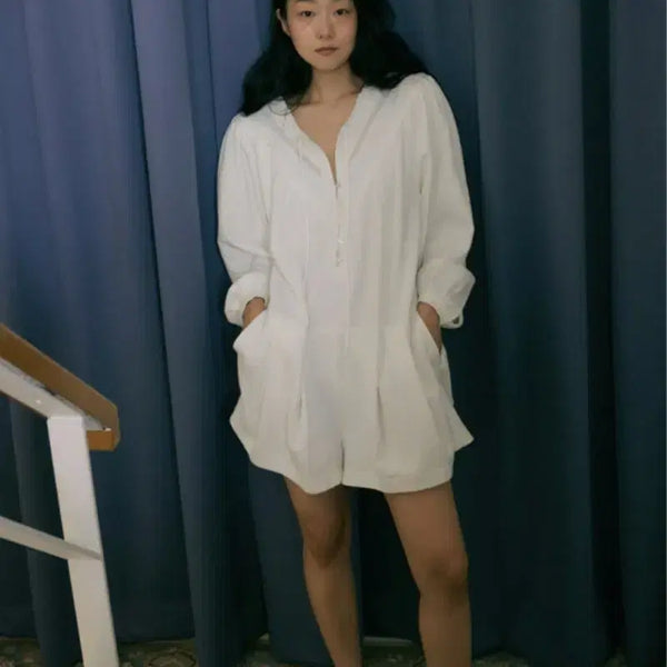 [BUNJANG] Overdueflair Lace Trim Jumpsuit Ivory / 오버듀플레어 overdueflair Lace trim jumpsuite