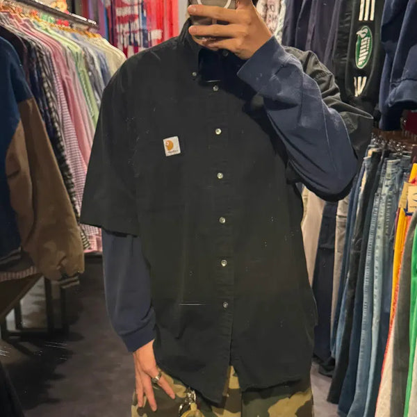 [BUNJANG] Carhartt Short Sleeve Shirt Black / [IM] 칼하트 반팔셔츠 블랙