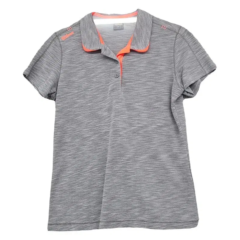 [BUNJANG] Wilson Light Grey Functional Training Short Sleeve Polo Shirt / 윌슨 라이트 그레이 기능성 트레이닝 반팔 카라티 90