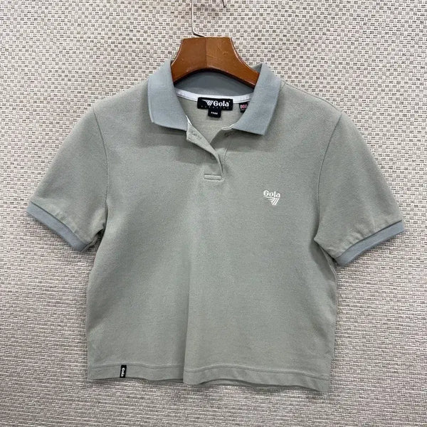 [BUNJANG] GOLA Cropped Short Sleeve Polo T-Shirt F H00269 / 골라 GOLA 크롭 반팔카라티 F H00269