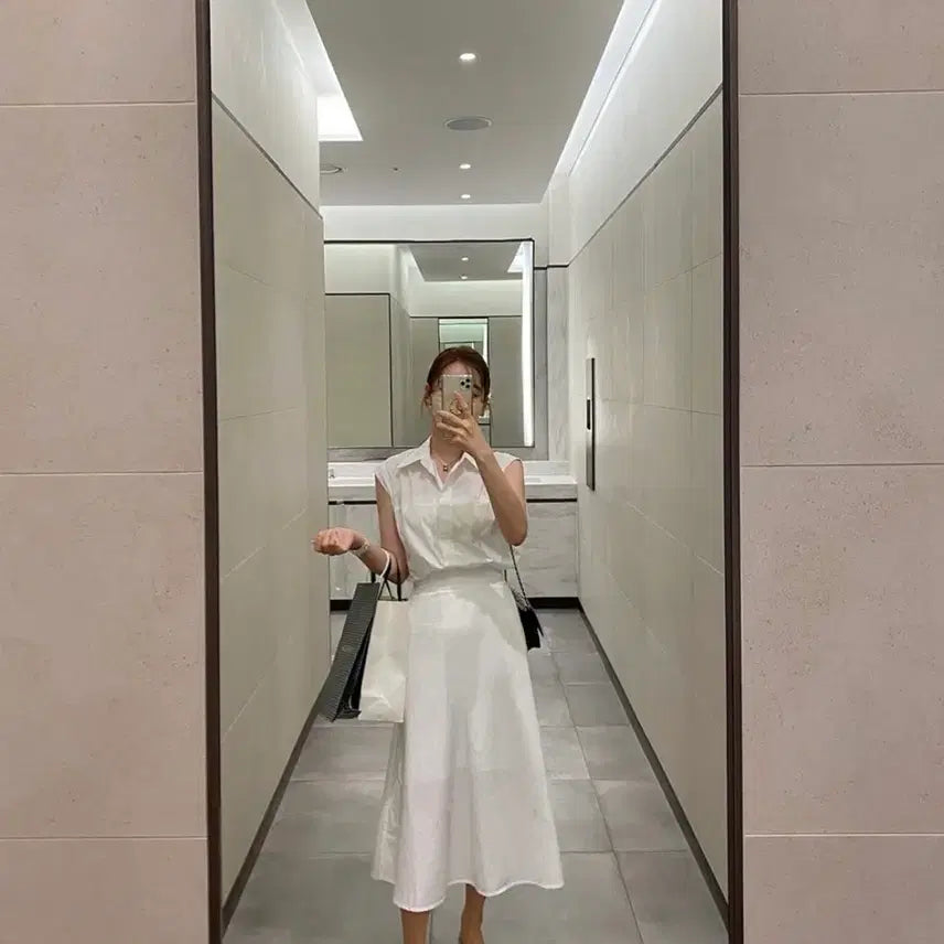 [BUNJANG] Loving You Claire Two-Piece Set (White) / 러빙영 클레어투피스세트(화이트)