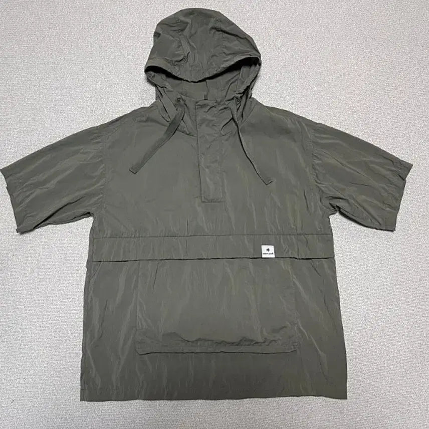 [BUNJANG] Snow Peak Cooling Woven Half-Sleeve Anorak Hoodie - Men's Size 105 / 스노우피크 냉감 우븐 후드 반팔 아노락 남성용 105사이즈