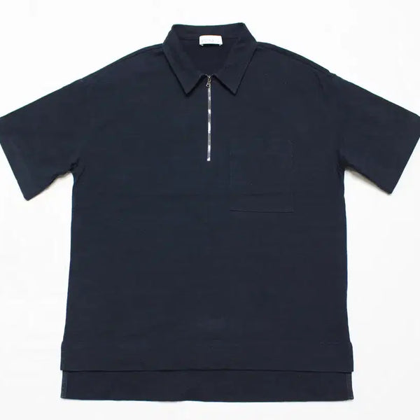 [BUNJANG] RAEY Men's Navy Cotton Spandex Blend Short Sleeve T-Shirt L03 (Size 95-100) / RAEY 남성 넉넉 95 100 반팔 티셔츠 이태리정품/L03