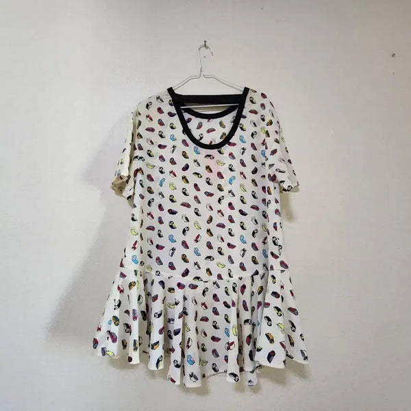 [BUNJANG] Lucky Chouette Owl Pattern Dress Size 36 / 럭키슈에뜨 부엉이 패턴 원피스 36