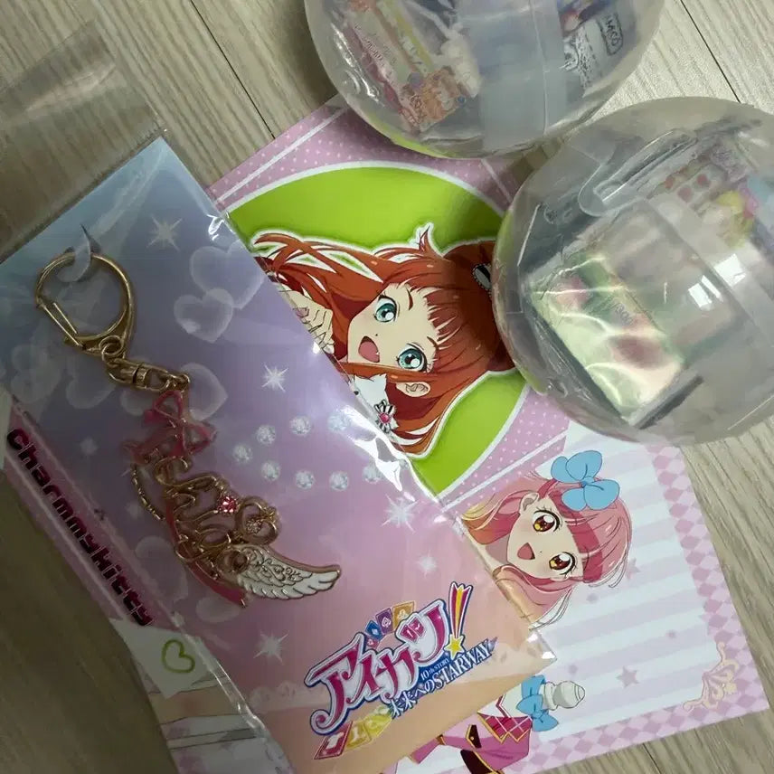 [BUNJANG] Aikatsu Ichigo Motif Keyring & Postcard Gashapon / 아이카츠 이치고 모티브 키링 엽서 가샤폰
