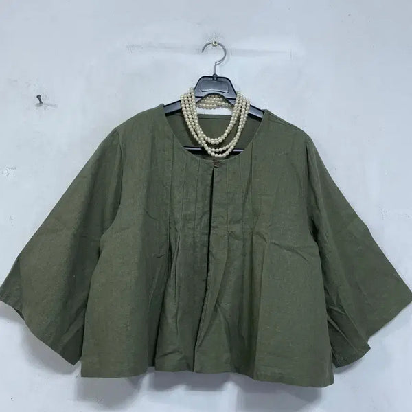 [BUNJANG] Blouse Jacket Flare Wide Sleeve / 특가새)N6849 일본.마 불라우스 자켓.플레어.와이드소매