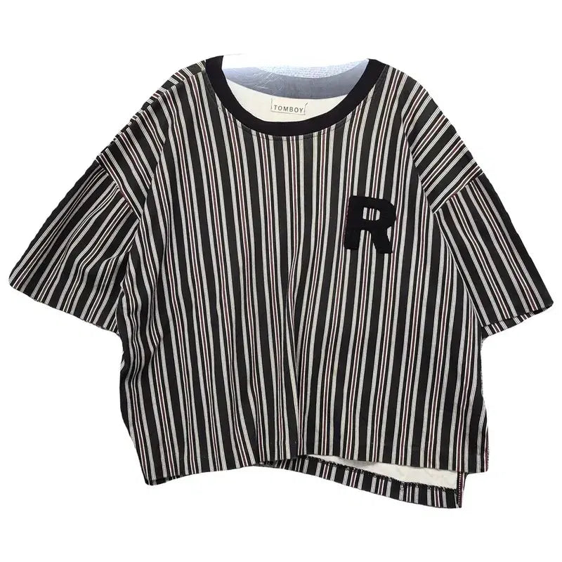 [BUNJANG] Vintage Striped T-Shirt / 톰보이 스트라이프 빈티지 반팔티 F