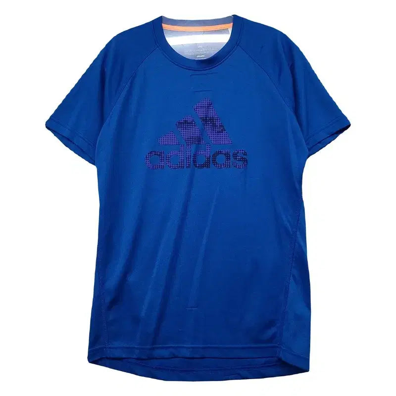 [BUNJANG] Adidas Printing Blue Functional Training Short Sleeve T-Shirt / 아디다스 프린팅 블루 기능성 트레이닝 반팔티 095