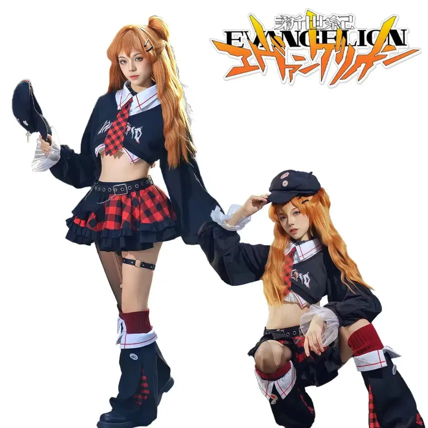 [BUNJANG] Evangelion Asuka Rock Band Version Cosplay Full Set Size S / 운포 에반게리온 아스카 코스프레 풀셋 S사이즈 락밴드버전