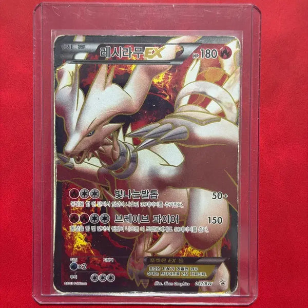 [BUNJANG] Pokemon Reshiram BW SR EX Promo Card / 포켓몬 고대 카드 레시라무 BW SR EX 프로모
