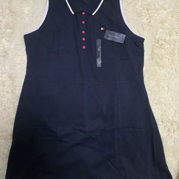[BUNJANG] Tommy Hilfiger Sleeveless Polo Dress Navy XL / 타미힐피거 민소매 폴로 원피스 네이비 XL