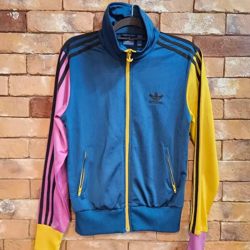 [BUNJANG] Adidas Firebird Colorblock Track Top / 아디다스 트랙탑 블루 옐로우 핑크 배색