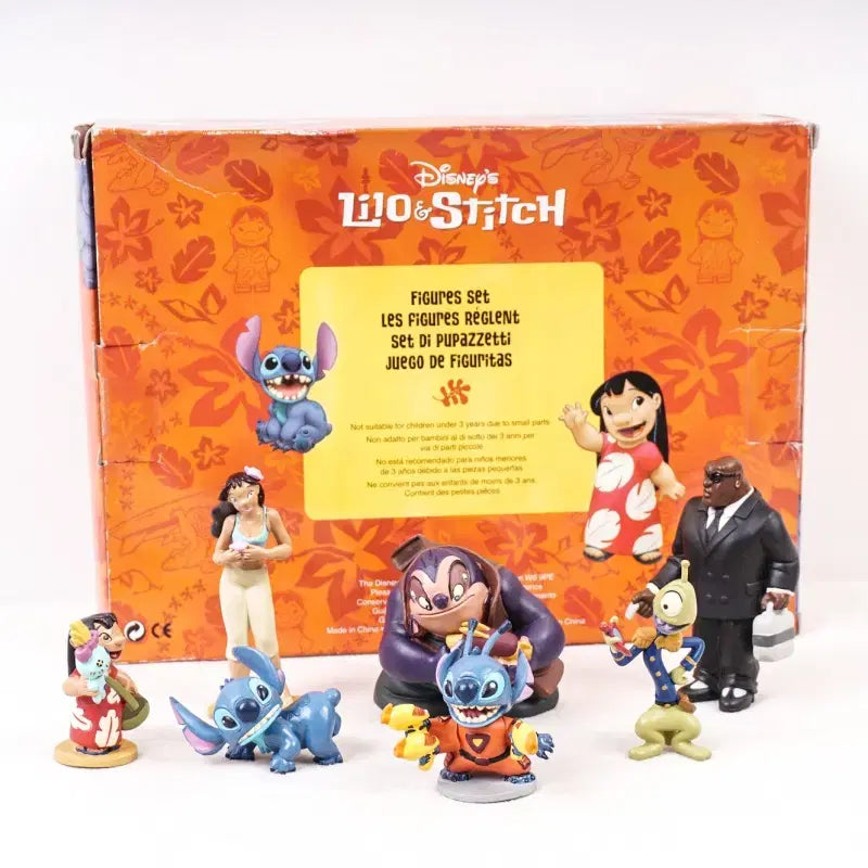 [BUNJANG] Disney Store Lilo & Stitch 7-Piece Figure Set / DISNEY STORE X LILO&STITCH 디즈니 스토어 릴로앤스티치 피규어 7종세트 A166