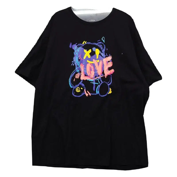 [BUNJANG] Shop Cider Printing Black T-Shirt (L) / 샵사이더 프린팅 블랙 반팔티 L