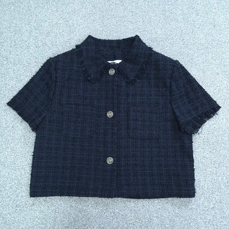 [BUNJANG] Vintage Short Sleeve Tweed Jacket / 빈티지 반팔 트위드자켓 | 0729B25