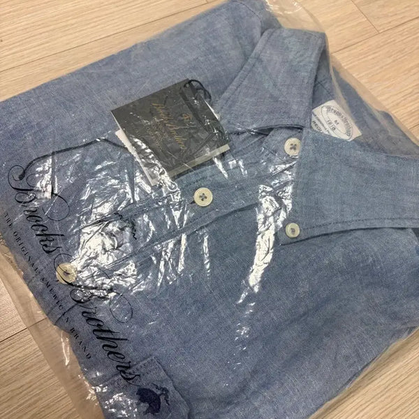[BUNJANG] Brooks Brothers Chambray Shirt Medium (100-105) New / 브룩스브라더스 샴브레이 셔츠 M(100~105)사이즈 미착용 새것