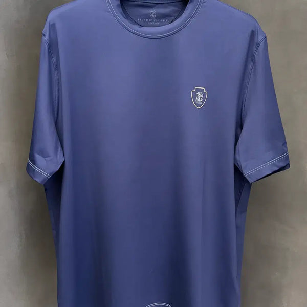 [BUNJANG] Brunello Cucinelli Signature Logo T-Shirt / 브루넬로쿠치넬리 시그니처 로고 아비오 블루 반팔티