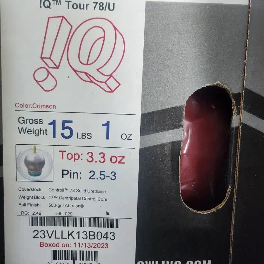 [BUNJANG] Storm IQ 78DU Bowling Ball Crimson 15lb / 아이큐 78DU 우레탄 15,1온스