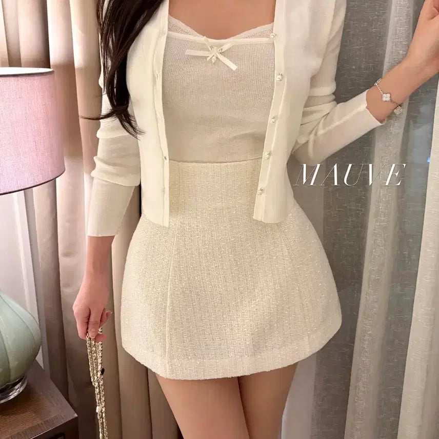 [BUNJANG] Mobu Showroom Tweed Skirt S / 모브쇼룸 수입의류 트위드 스커트 s