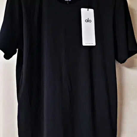 [BUNJANG] ALO Double Take Black Short Sleeve T-Shirt S / 알로 더블테이크 블랙 반팔 숏슬리브 미착용품  MYR