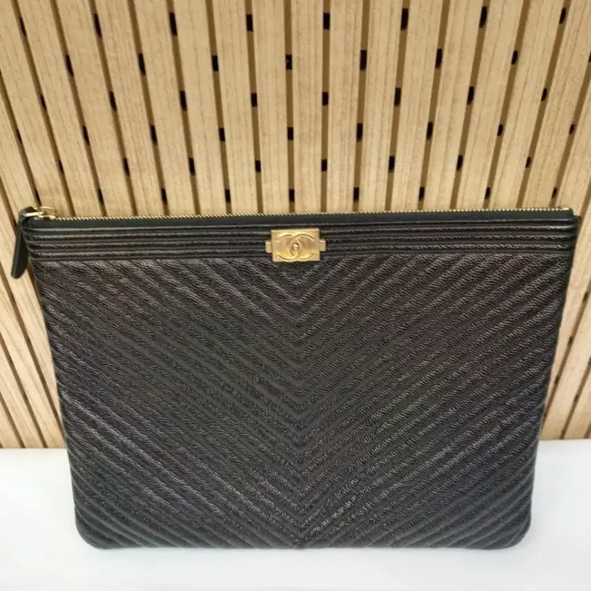 [BUNJANG] Chanel Quilted Clutch Bag Black / 샤넬 클러치 블랙