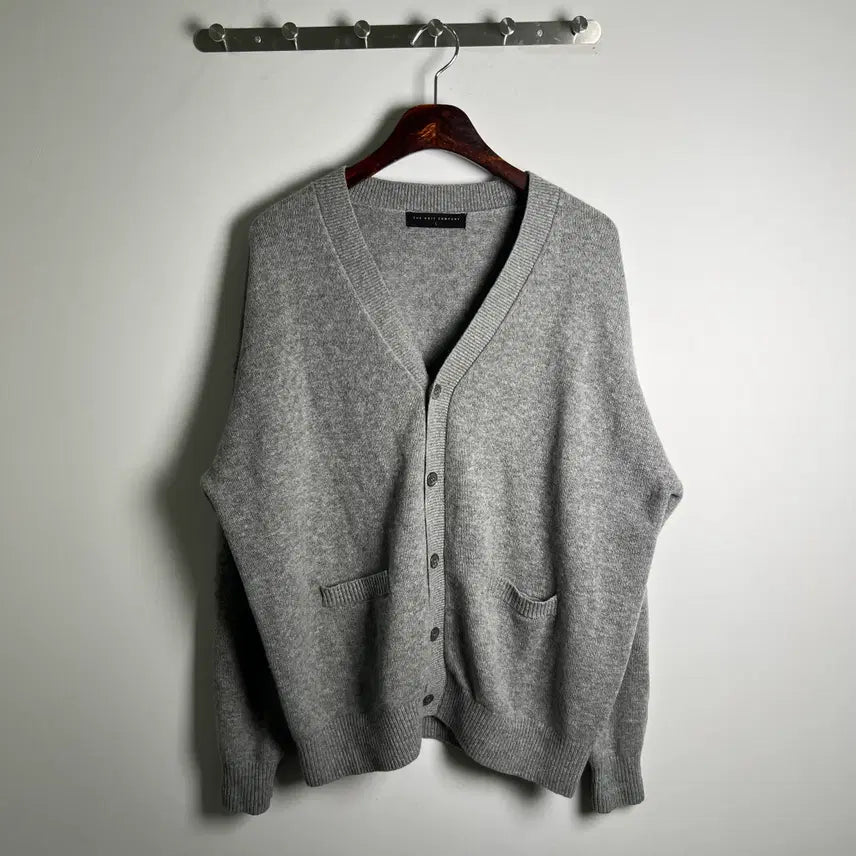 [BUNJANG] The Knit Company Mélange Gray Knit Cardigan L / 더니트컴퍼니 멜란지 그레이 니트 가디건 L