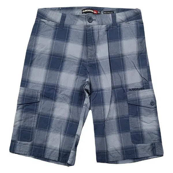 [BUNJANG] Quiksilver Navy Check Swim Shorts Pants L / 퀵실버 체크 네이비 스윔팬츠 반바지 L