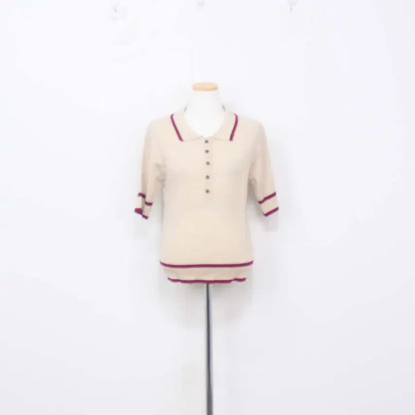 [BUNJANG] JIGOTT Women's Short Sleeve Knit Top Free Size / [정품] 지고트(JIGOTT) 여성 반팔 니트티 프리사이즈 정인샵