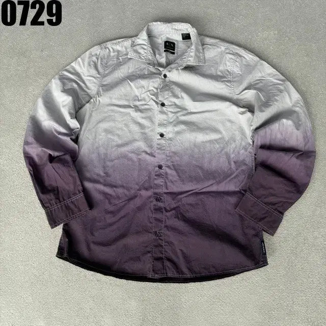 [BUNJANG] Armani Exchange Men's Gradient Purple Shirt L / 알마니 익스체인지 남성 셔츠 그라데이션 퍼플L