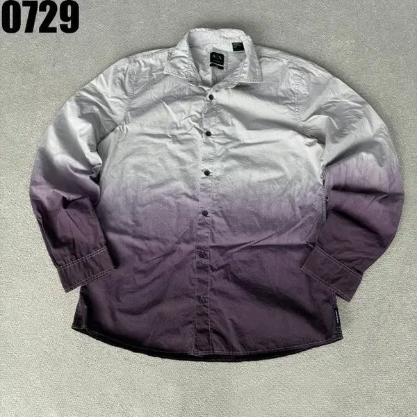 [BUNJANG] Armani Exchange Men's Gradient Purple Shirt L / 알마니 익스체인지 남성 셔츠 그라데이션 퍼플L