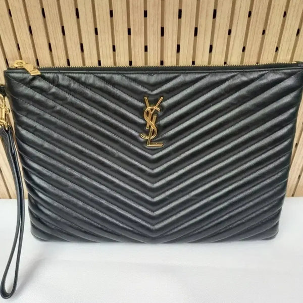 [BUNJANG] Saint Laurent Matelassé Clutch Gold Hardware / 생로랑 마틀라세 클러치 금장