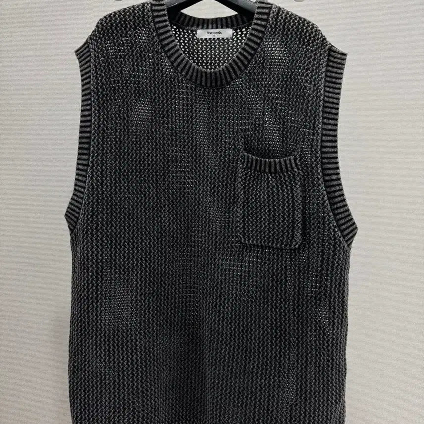 [BUNJANG] 8 Seconds Garment Dyed Vest Ash / 에잇세컨즈 가먼트 다잉 베스트 애쉬 (264551DY14)
