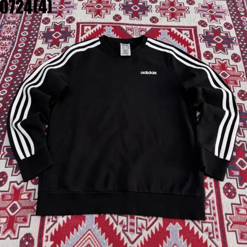 [BUNJANG] Adidas 3-Stripes Sweatshirt Black / 아디다스 3선 맨투맨 블랙 0724