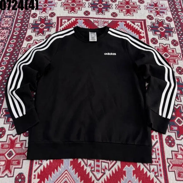 [BUNJANG] Adidas 3-Stripes Sweatshirt Black / 아디다스 3선 맨투맨 블랙 0724