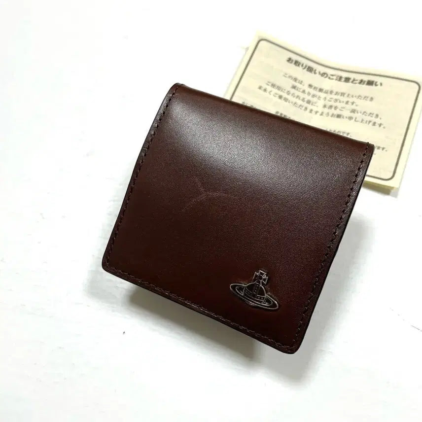 [BUNJANG] Vivienne Westwood Brown Leather Wallet / 비비안 웨스트우드 브라운 레더 지갑